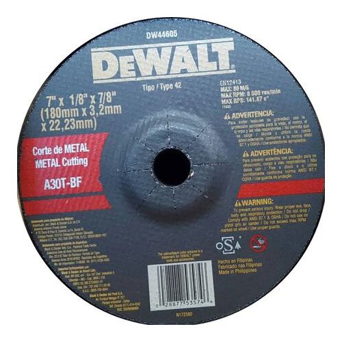 thumbnail image 2 of 10 Pack 4-1/2" X .040" X 7/8" Metal Cut-Off Wheels - Type 27 Depressed Center Discs 2 of 5